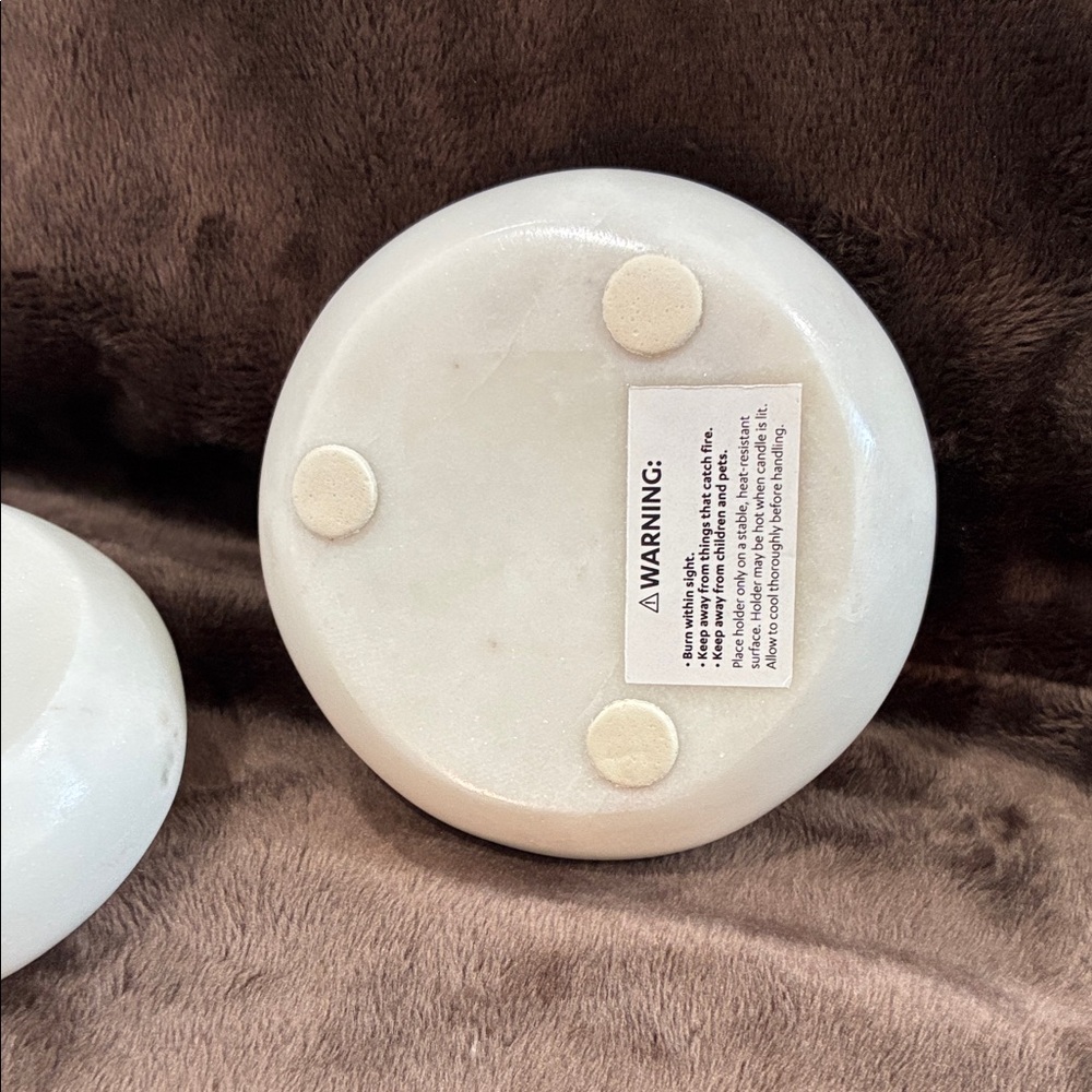 White Marble Candlestick or Sphere Holders - Picture 7 of 7